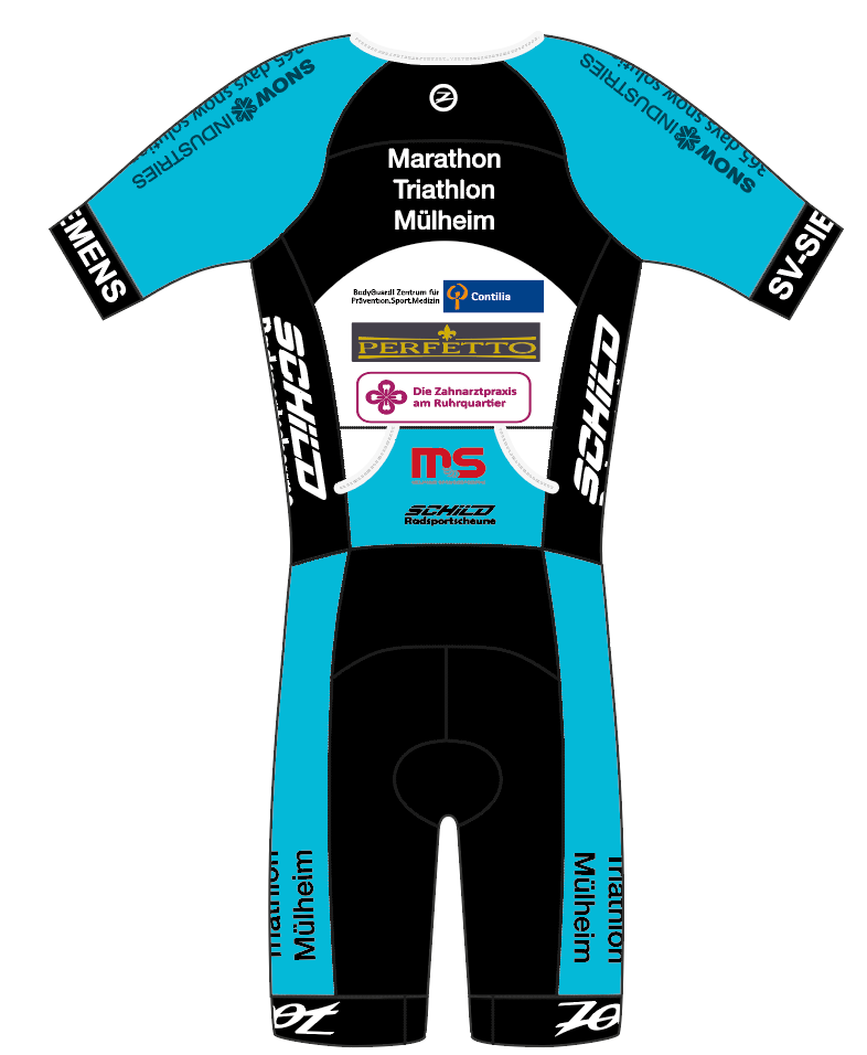 Mens LTD Triathlon Aero Full Zip Racesuit - Marathon Triathlon Mülheim - Ohne Namen