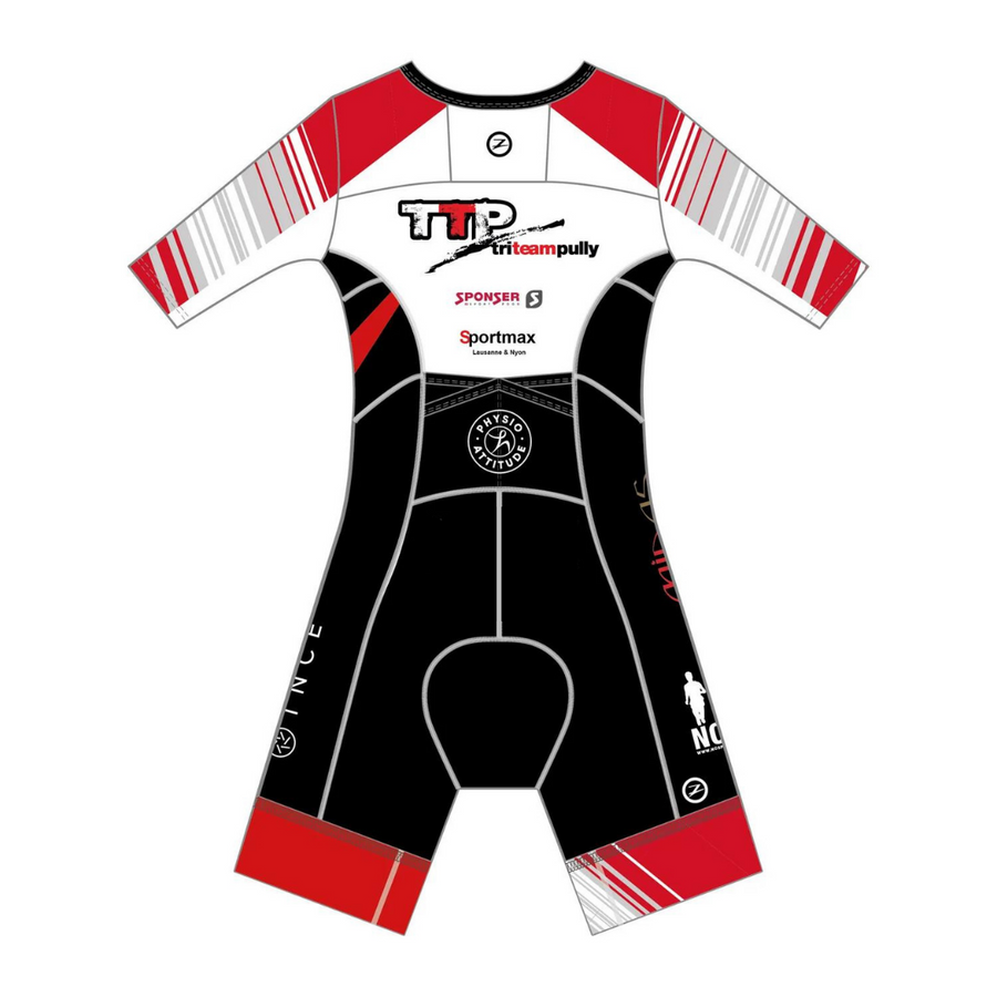 Womens LTD Triathlon Aero Full Zip Racesuit - Pully Triathlon Club