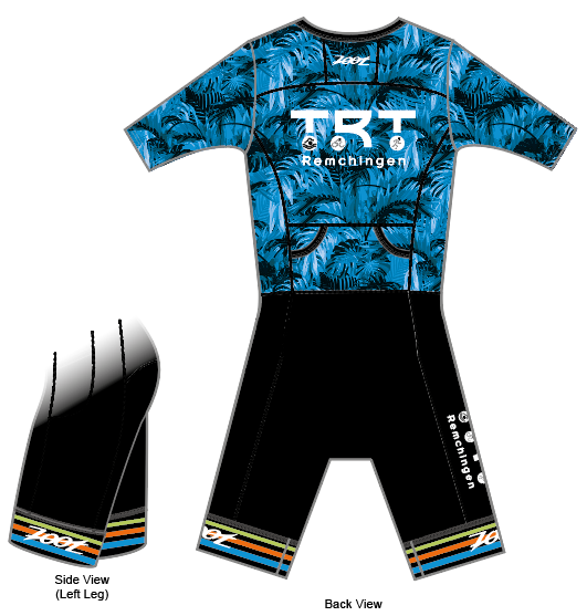 Mens LTD Triathlon Aero Full Zip Racesuit - TRT Remchingen - ohne Namen