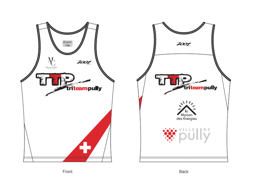 Mens LTD Run Singlet - Pully - White