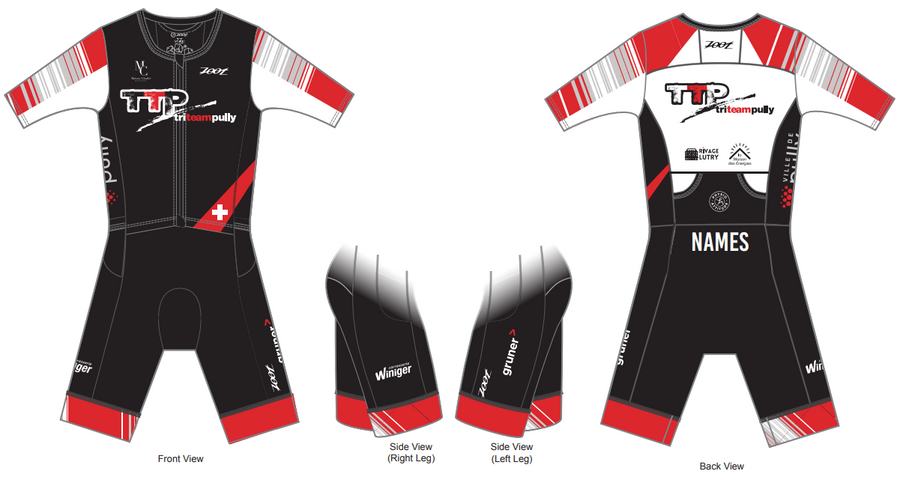 Mens LTD Triathlon Aero Full Zip Racesuit - Pully - Mit Namen