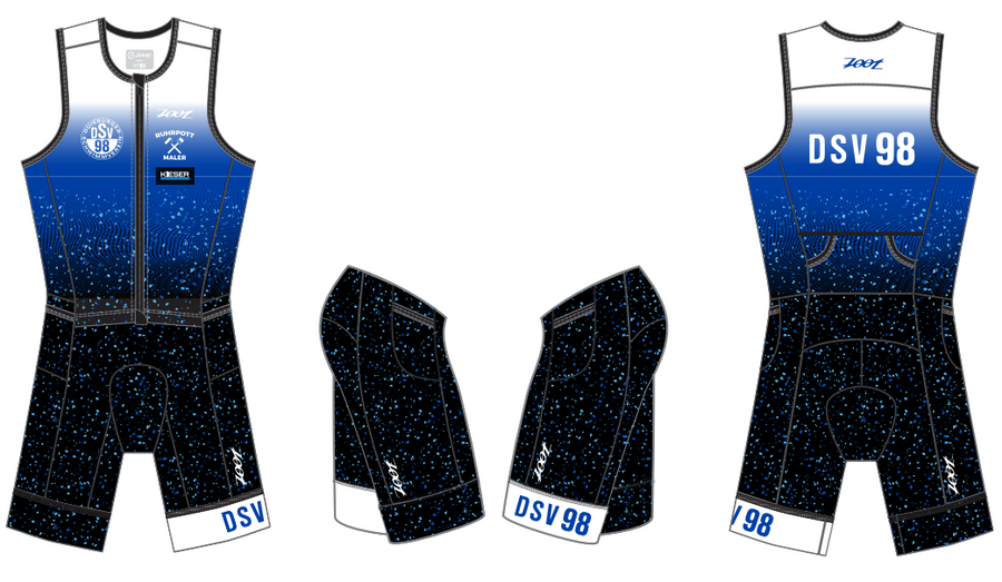 Mens LTD Triathlon Sleeveless Full Zip Racesuit - DSV 98