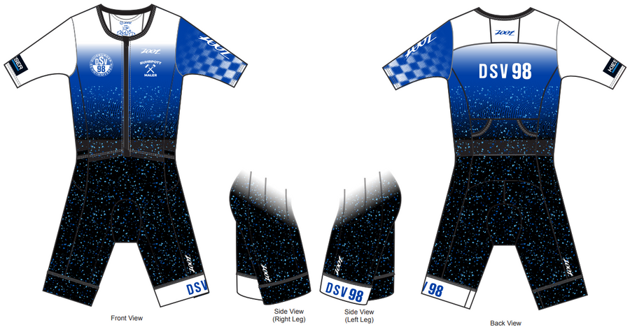 Mens LTD Triathlon Aero Full Zip Racesuit - DSV 98