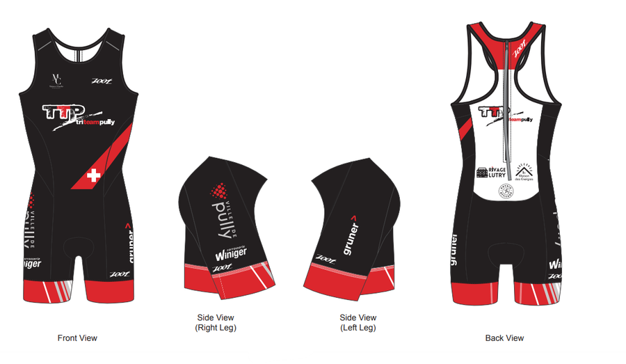 Womens Sprint Triathlon Backzip Racesuit - Pully - ohne Namen