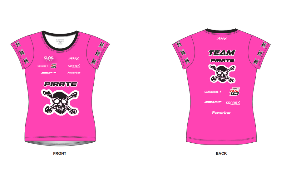 Womens LTD Run Tee - MC Pirate 2025 - Pink
