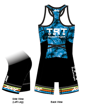 Womens LTD Triathlon Sleeveless Full Zip Racesuit - TRT Remchingen - mit Namen