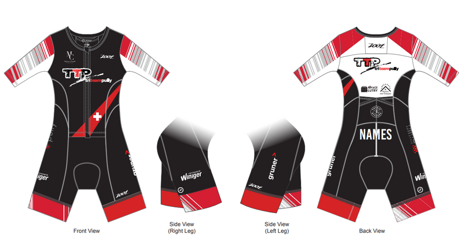 Womens LTD Triathlon Aero Full Zip Racesuit - Pully - mit Namen