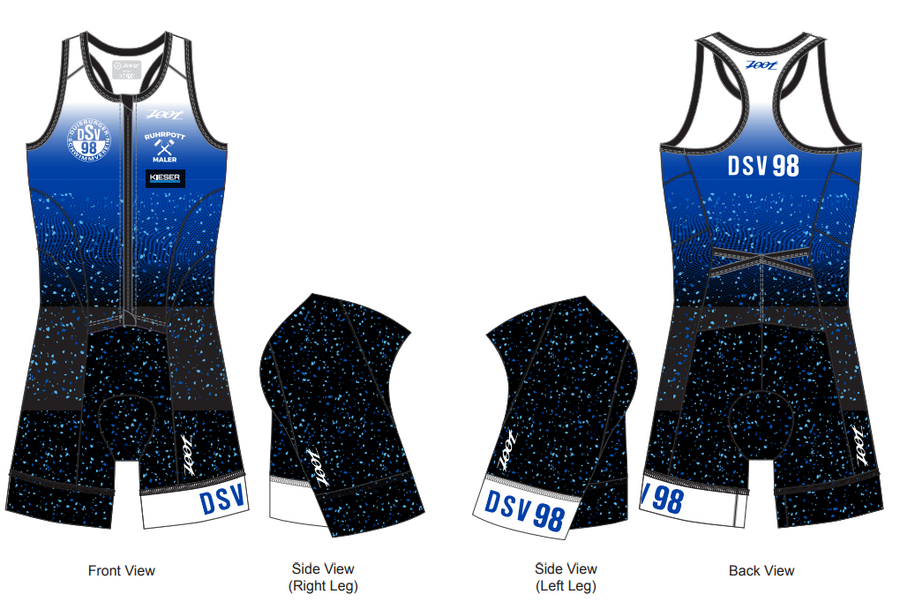 Womens LTD Triathlon Sleeveless Full Zip Racesuit - DSV 98