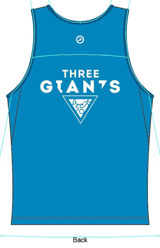 Mens LTD Run Singlet - Three Giants