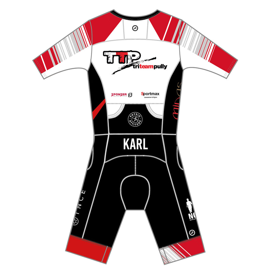 Mens LTD Triathlon Aero Full Zip Racesuit - Pully Triathlon Club