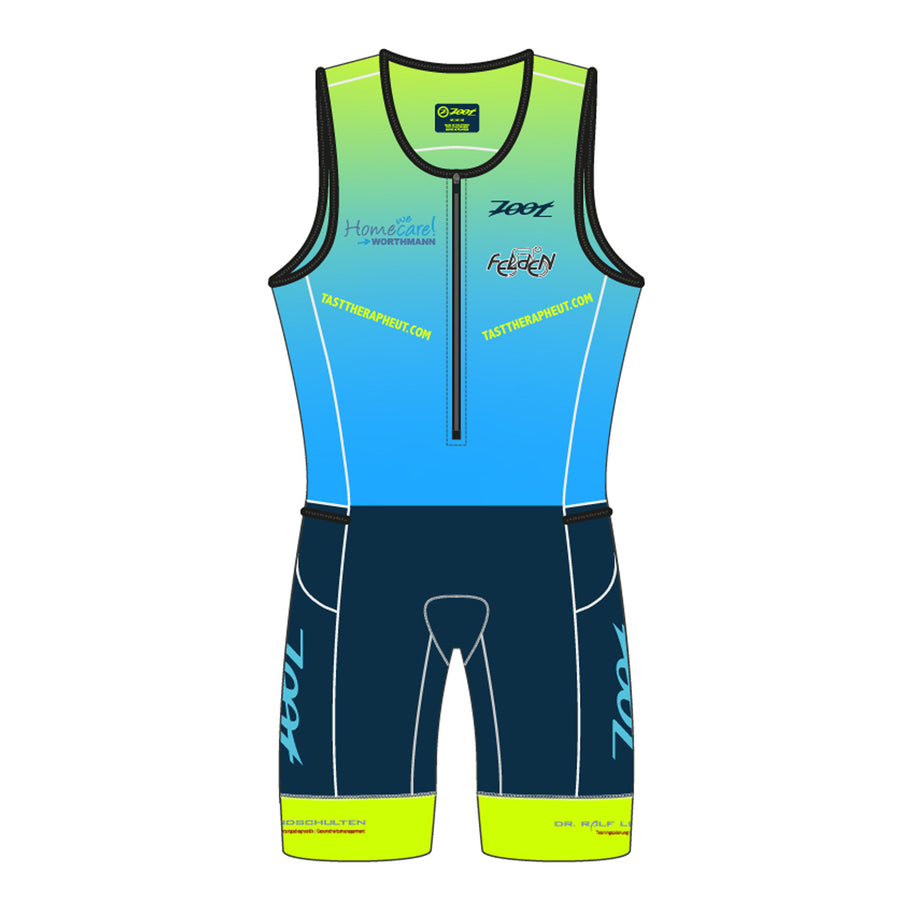 Mens LTD Triathlon Sleeveless Full Zip Racesuit - Felden Triathlon - Mit Namen