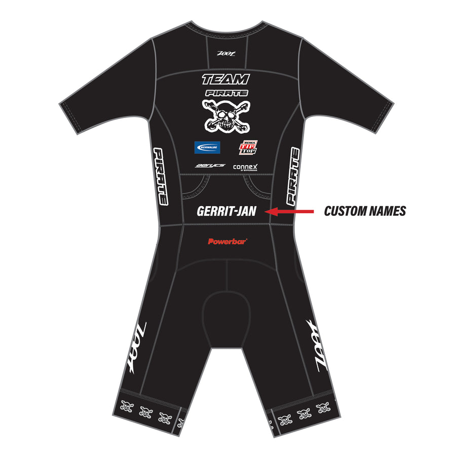 Mens LTD Triathlon Aero Full Zip Racesuit - MC Pirate - Mit Namen