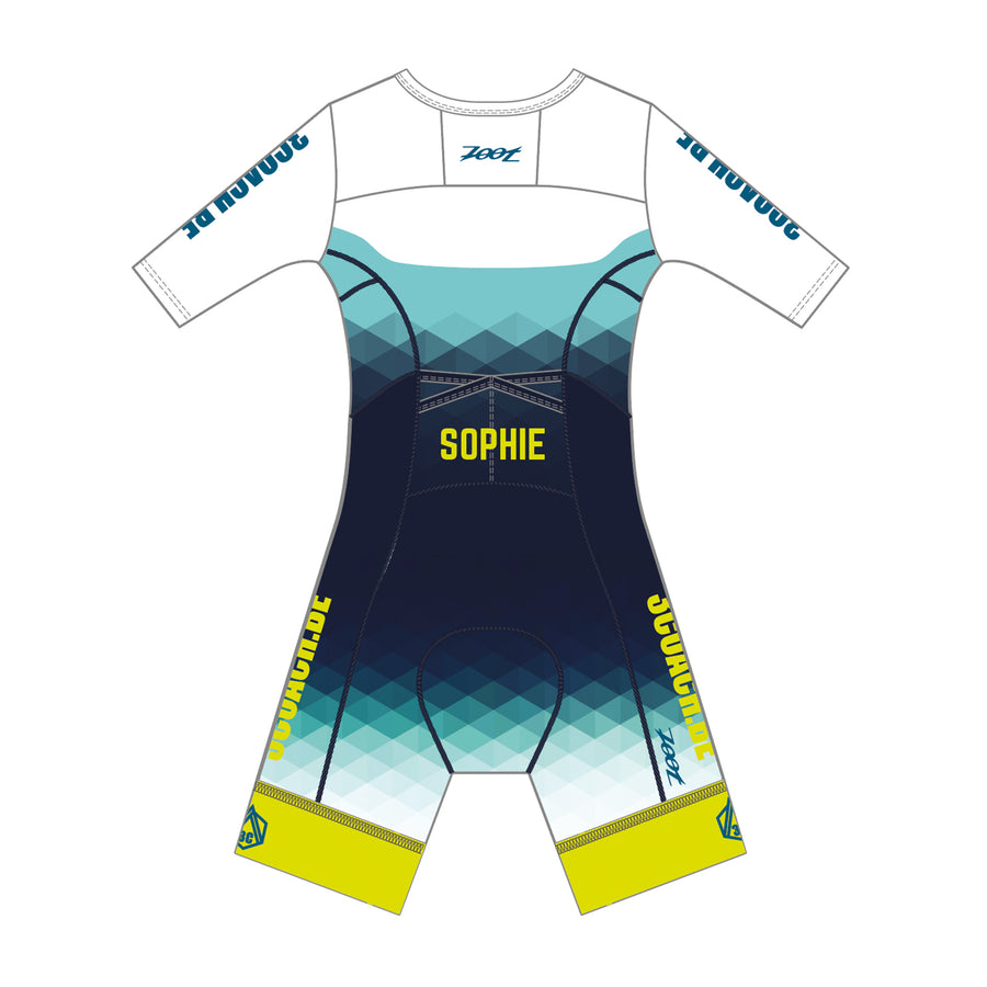 Womens LTD Triathlon Aero Full Zip Racesuit with name - 3COACH.BE